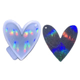 Holographic Heart Keychain Resin Mold Pendant Silicone Mold