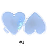Heart-shaped Epoxy Resin Mold for Pendant Keychain Earrings