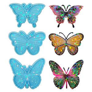 Holographic Laser Butterfly Pendant Silicone Mold for Resin