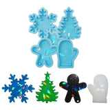 Holographic Laser Christmas Tree Pendant Crystal Epoxy Resin Mold