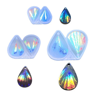 Holographic Laser Water Drop Earrings Silicone Mold