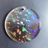 Holographic Round Keychain Resin Mold Colorful Christmas Ball Charms Pendant
