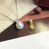 S925 Sterling Silver Pendant Base Settings for Pearl Crystal Jade Agate