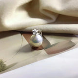 S925 Sterling Silver Pendant Base Settings for Pearl Crystal Jade Agate