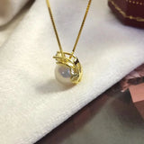 S925 Sterling Silver Pendant Base Settings for Pearl Crystal Jade Agate