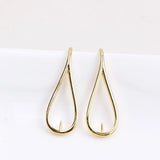 Earrings Mountings for 7-8mm Pearls Stones Beads