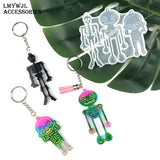 DIY Human Skull Frame Keychain Resin Mold Halloween Pendant Casting Mold