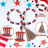 DIY Beaded Wood Garland Ornaments Tassels Farmhouse Wall Hanging