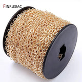 14K Brass Round Cuban Chain Bulk for DIY Jewellery - Supplies