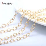 14K Brass Round Cuban Chain Bulk for DIY Jewellery - Supplies