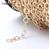14K Brass Round Cuban Chain Bulk for DIY Jewellery - Supplies