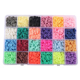 DIY Jewelry 24 Colors 6mm Polymer Clay Spacer Bead Boho Bracelet Making Craft