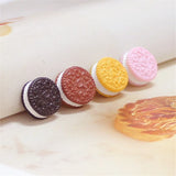 DIY Jewelry Accessories 100pcs 16MM 3D Resin Cabochons Colorful Round Biscuit