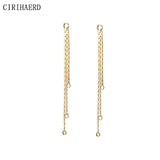 14K Real Plated Chain Earwires Earring Making Supplies Materials