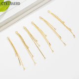 14K Real Plated Chain Earwires Earring Making Supplies Materials