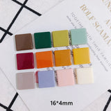 Square Acrylic Sheet Hairpin Earrings Resin Cabochons 16*4mm