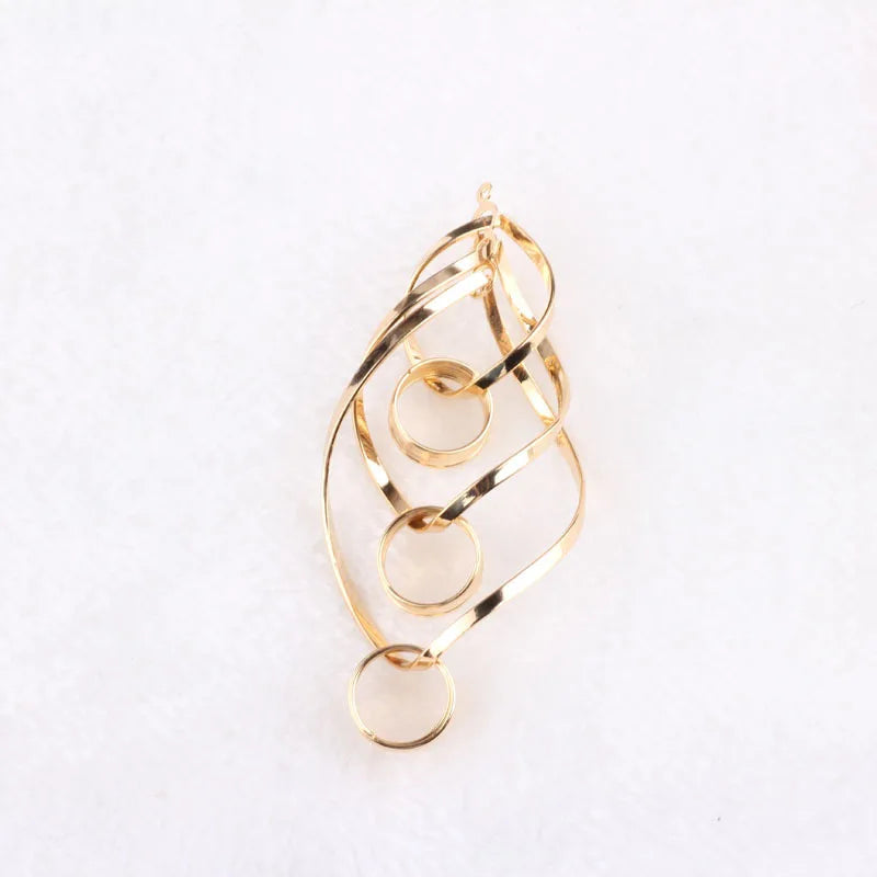 DIY 18k Gold Irregular Earring Pendant Material