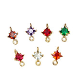 Copper Wrapped Zircon Geometric Bead Pendant Charms