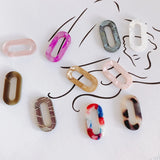Acrylic Glossy Translucent Oval Jewelry Accessories