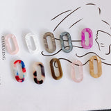 Acrylic Glossy Translucent Oval Jewelry Accessories