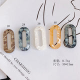 Acrylic Translucent Hollow Oval Jewelry Accessories