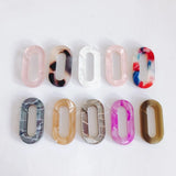 Acrylic Glossy Translucent Oval Jewelry Accessories