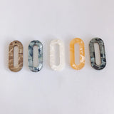 Acrylic Translucent Hollow Oval Jewelry Accessories