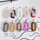 Acrylic Glossy Translucent Oval Jewelry Accessories