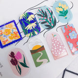 Acrylic Resin Floral Art Necklace Pendants 30pcs