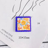 Acrylic Resin Floral Art Necklace Pendants 30pcs