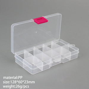 10-Lattice Accessories Box Earrings Charms Storage Fishing Tackle Packaging