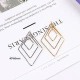 Copper Plated 18k Diamond Shaped Earrings Pendant 6pcs
