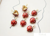 DIY Small Diamond Set Strawberry Pendant Earrings Jewelry Pendant