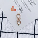 DIY Figure 8 Double Pendant Diamond Jewelry Set