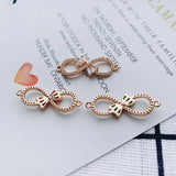 DIY Figure 8 Double Pendant Diamond Jewelry Set