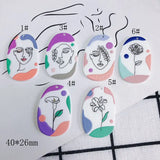 Plant Acrylic Pendant Jewelry Accessories
