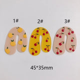 20pcs Fruit Cherry Orange Acrylic Earring Charms Pendants