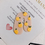 20pcs Fruit Cherry Orange Acrylic Earring Charms Pendants