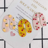 20pcs Fruit Cherry Orange Acrylic Earring Charms Pendants