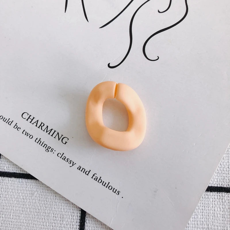 Frosted Irregular Oval Opening Accessories for Jewelry Making