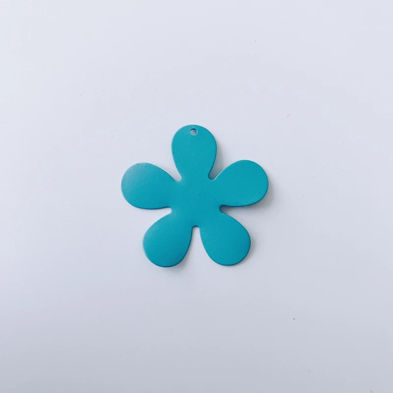 DIY Jewelry Accessories Ins Spray Paint Flower Petal Pendant Earrings