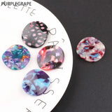Acetate Wave Harajuku Round Earrings Pendant 4pcs