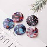 Acetate Wave Harajuku Round Earrings Pendant 4pcs