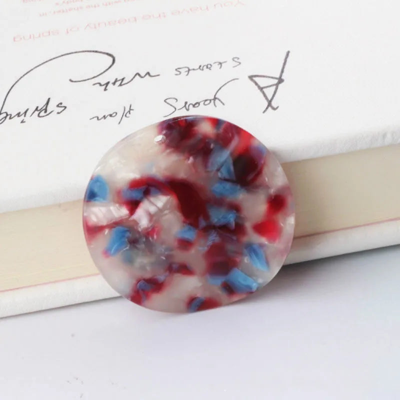 Acetate Wave Harajuku Round Earrings Pendant 4pcs