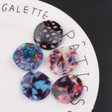 Acetate Wave Harajuku Round Earrings Pendant 4pcs
