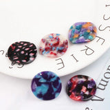 Acetate Wave Harajuku Round Earrings Pendant 4pcs