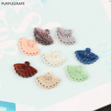 DIY Japan Korea Hollow Fan Earrings Pendant 10pcs