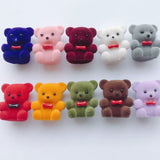 Japanese Flocking Bear Pendant Earrings Accessories