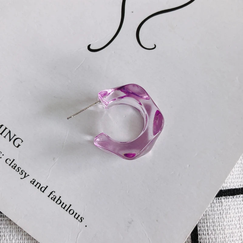DIY Jelly C-shaped Earrings Accessories