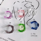 DIY Jelly C-shaped Earrings Accessories